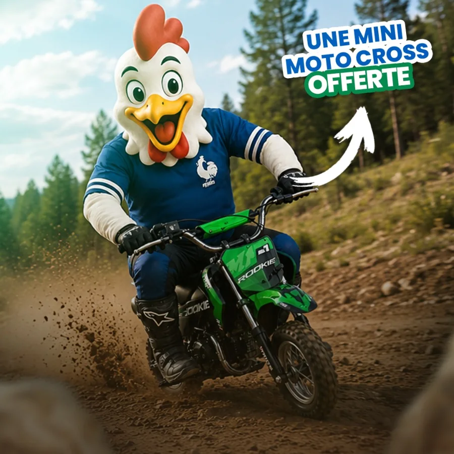 Cadeau offert : mini moto-cross électrique